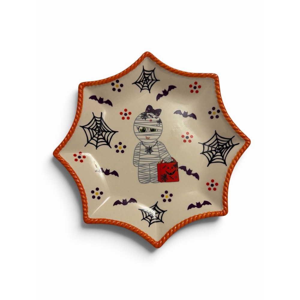 Temptations By Tara Boofetti Halloween Accent Appetizer Desert Plate Mummy
